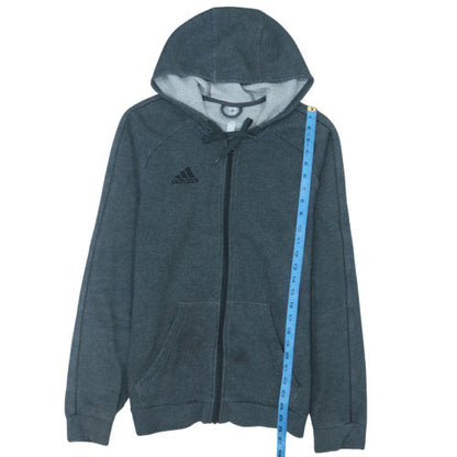 Adidas Men's Grey Full Zip Fleece Hoodie Size S