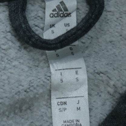 Adidas Men's Grey Full Zip Fleece Hoodie Size S