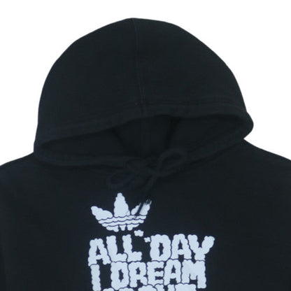 Adidas Womens Black XS Pullover Hoodie 'All Day I Dream About Sneakers'