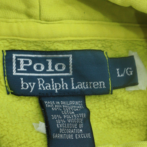 Polo Ralph Lauren Mens Green Hoodie L Pullover Cotton Blend Logo