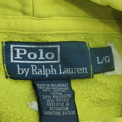 Polo Ralph Lauren Mens Green Hoodie L Pullover Cotton Blend Logo