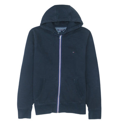 Tommy Hilfiger Men’s Blue Full Zip Hoodie Size L Vintage Fit