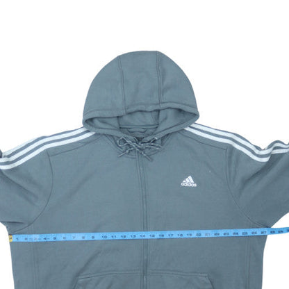 Adidas Men's Grey 2XL Full Zip Sports Essentials Hoodie