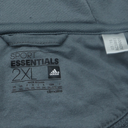 Adidas Men's Grey 2XL Full Zip Sports Essentials Hoodie