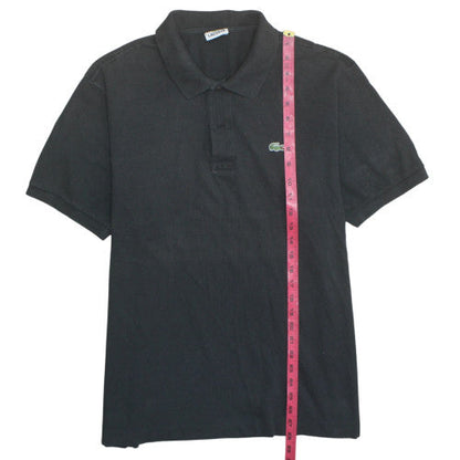 Lacoste Men's Black Regular Fit Polo Shirt Size L 100% Cotton