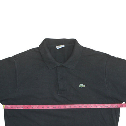 Lacoste Men's Black Regular Fit Polo Shirt Size L 100% Cotton
