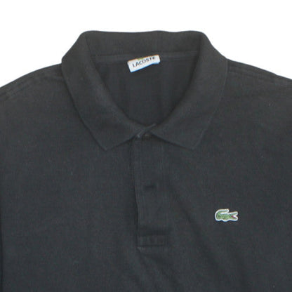 Lacoste Men's Black Regular Fit Polo Shirt Size L 100% Cotton