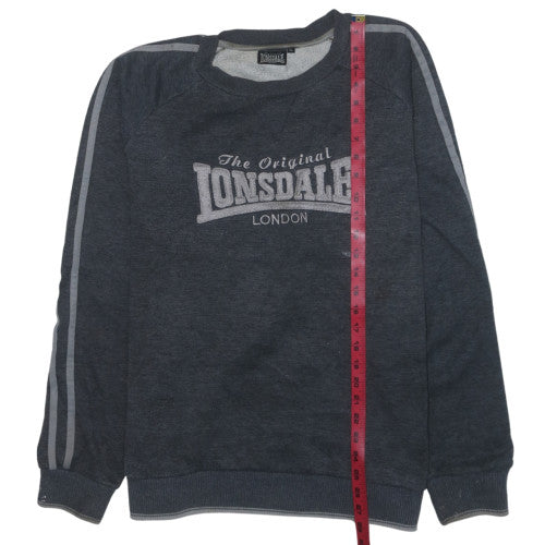 Lonsdale Men's Grey XL Pullover Sweatshirt Crew Neck Logo Sports Top