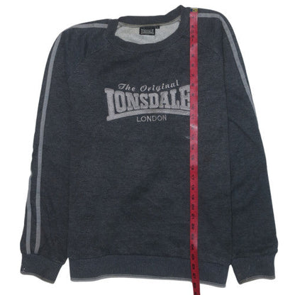 Lonsdale Men's Grey XL Pullover Sweatshirt Crew Neck Logo Sports Top