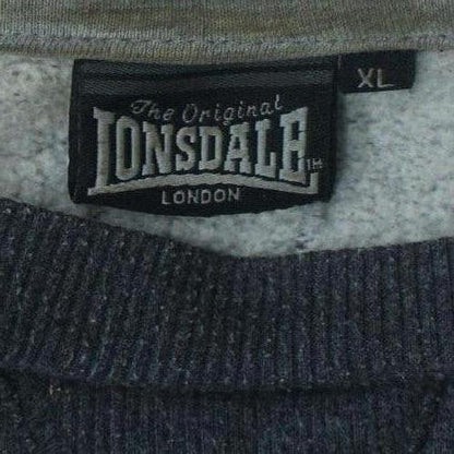 Lonsdale Men's Grey XL Pullover Sweatshirt Crew Neck Logo Sports Top
