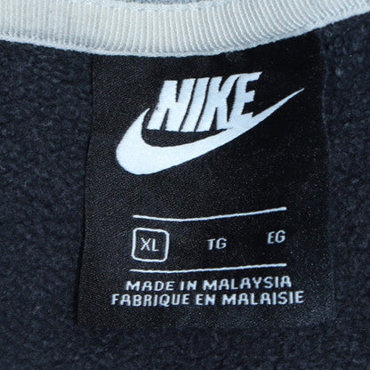 Nike Men's Grey Black XL Pullover Crew Neck Logo Sweatshirt