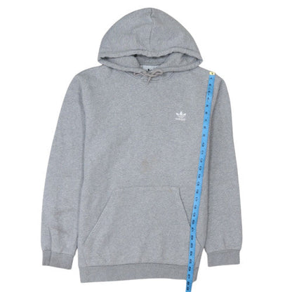 Adidas Men's Grey Pullover Hoodie L Regular Fit Fleece Sweatshirt