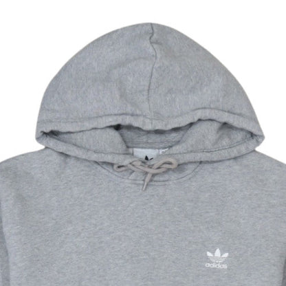 Adidas Men's Grey Pullover Hoodie L Regular Fit Fleece Sweatshirt