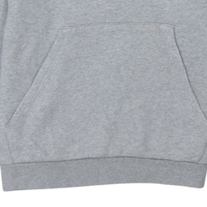 Adidas Men's Grey Pullover Hoodie L Regular Fit Fleece Sweatshirt
