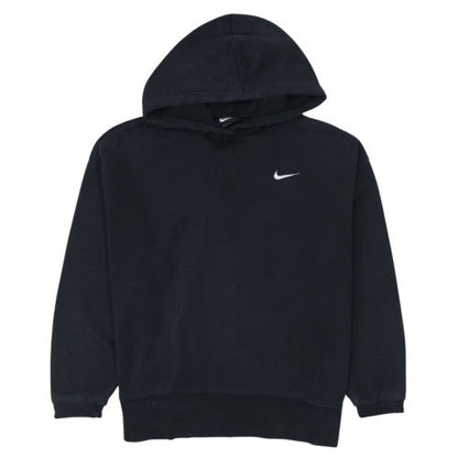 Nike Women Black Large Pullover Hoodie Sweatshirt Cotton Blend