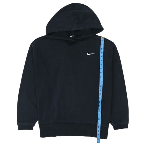 Nike Women Black Large Pullover Hoodie Sweatshirt Cotton Blend