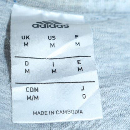 Adidas Women Blue Pullover Hoodie M Lined Casual Sportswear