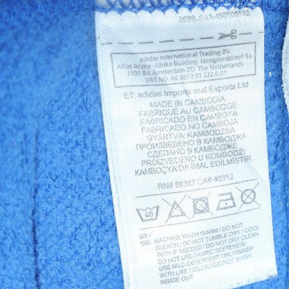Adidas Women Blue Pullover Hoodie M Lined Casual Sportswear
