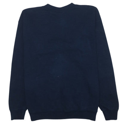 Lee Men's Blue 90s Cleveland Indians Champion Pullover Sweatshirt L