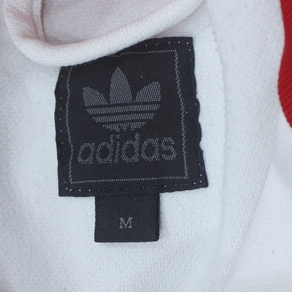 Adidas Men's Red White Full Zip Retro Sports Sweatshirt M