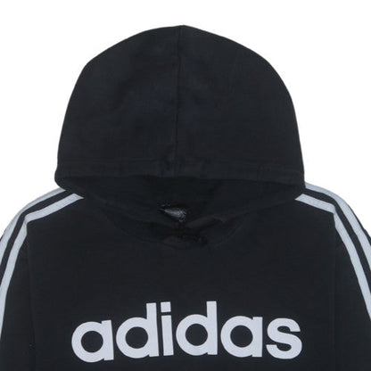 Adidas Women Black Pullover Hoodie Sweatshirt Long Sleeve Size M