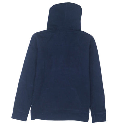 GAP Womens Navy Blue Pullover Hoodie Medium Cotton Blend Logo