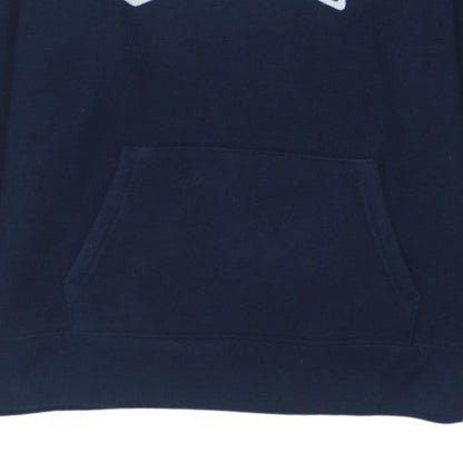 GAP Womens Navy Blue Pullover Hoodie Medium Cotton Blend Logo