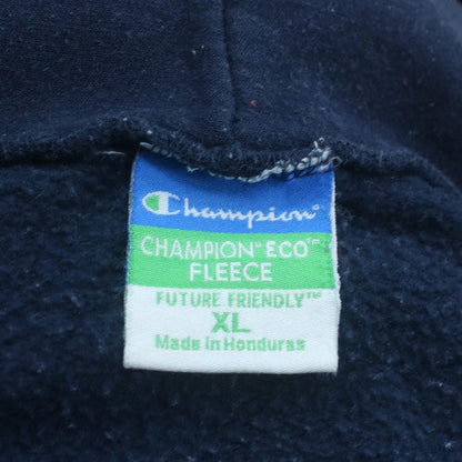 Champion Men's Navy Michigan Full Zip Hoodie XL Fleece