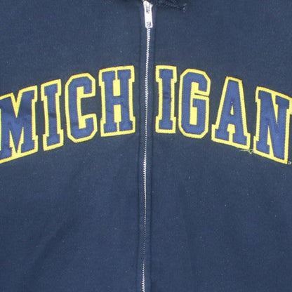 Champion Men's Navy Michigan Full Zip Hoodie XL Fleece
