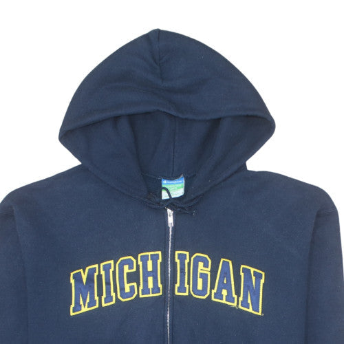 Champion Men's Navy Michigan Full Zip Hoodie XL Fleece