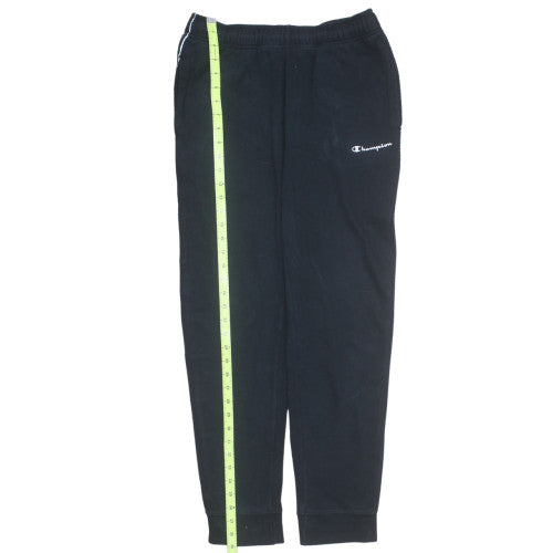 Champion Men's Black Jogger Trousers M Elastic Waist Side Stripe
