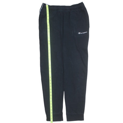 Champion Men's Black Jogger Trousers M Elastic Waist Side Stripe