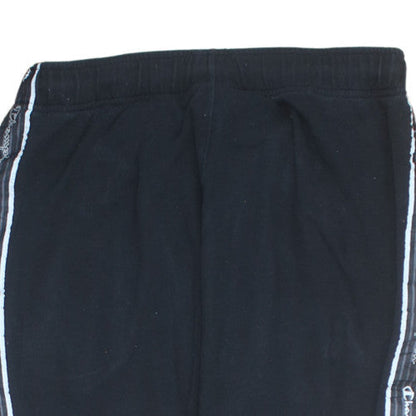 Champion Men's Black Jogger Trousers M Elastic Waist Side Stripe