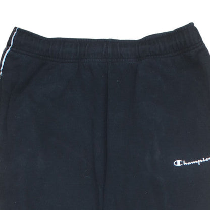 Champion Men's Black Jogger Trousers M Elastic Waist Side Stripe