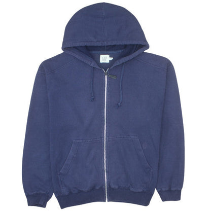 GAP Women's Navy Blue Full Zip Hoodie M Cotton Blend Casual