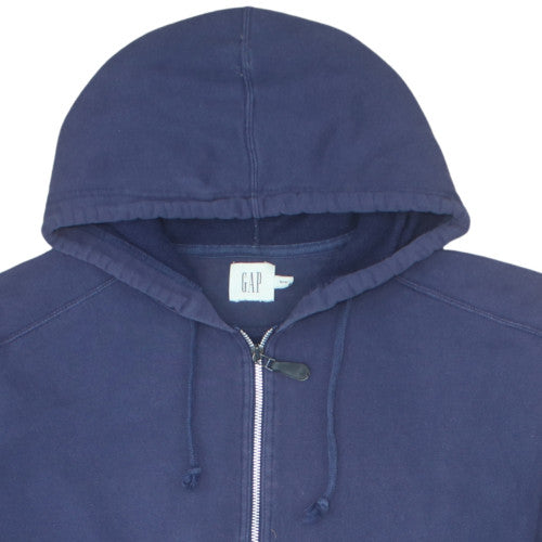 GAP Women's Navy Blue Full Zip Hoodie M Cotton Blend Casual