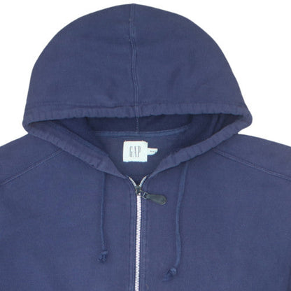 GAP Women's Navy Blue Full Zip Hoodie M Cotton Blend Casual