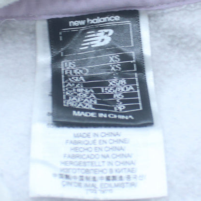 New Balance Womens Lilac Pullover Hoodie XS Cotton Blend Lined
