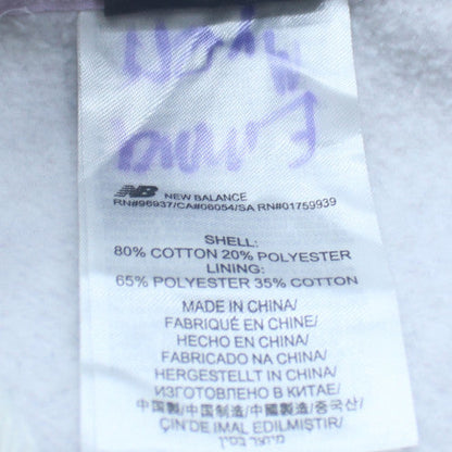 New Balance Womens Lilac Pullover Hoodie XS Cotton Blend Lined