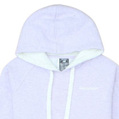 New Balance Womens Lilac Pullover Hoodie XS Cotton Blend Lined