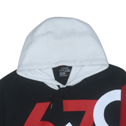Polo Ralph Lauren Mens Black XL Pullover Hoodie Graphic Print