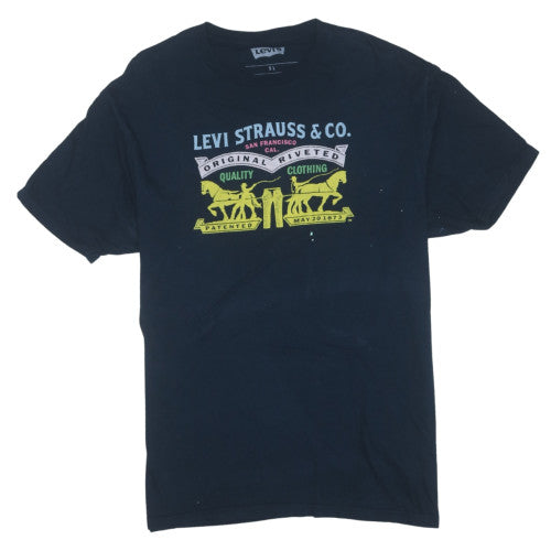 Levi's Men's Black XL Graphic Print Crew Neck T-Shirt