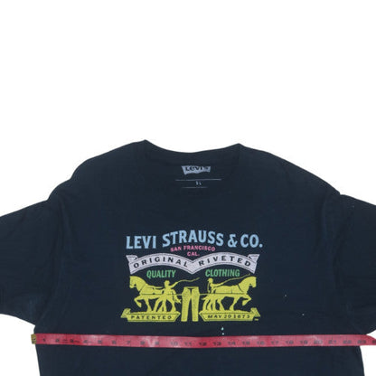 Levi's Men's Black XL Graphic Print Crew Neck T-Shirt