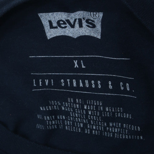 Levi's Men's Black XL Graphic Print Crew Neck T-Shirt