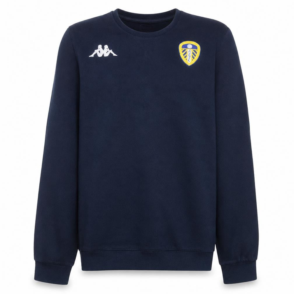 Kappa Mens Blue Leeds United Crew Neck Sweatshirt Size M