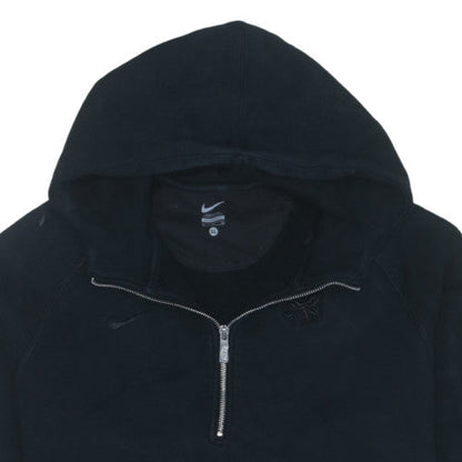 Nike Men's Black XL 1/2 Zip Hooded Sweatshirt Cotton Fleece