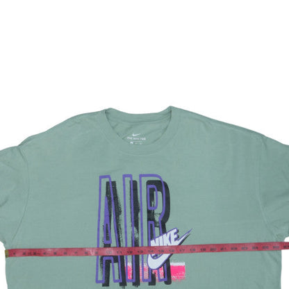 Nike Men's Green AIR Graphic T-Shirt XXL Cotton Crew Neck