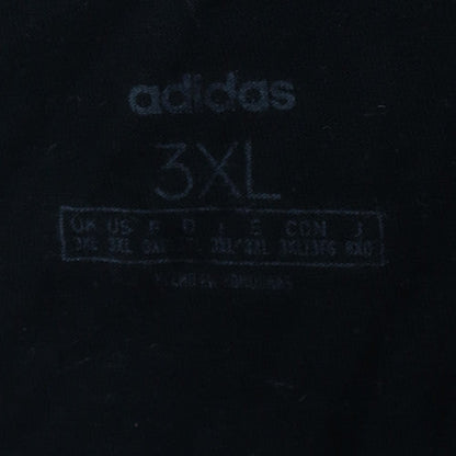 Adidas Men's Black 3XL Sports Logo Crew Neck Cotton T-Shirt