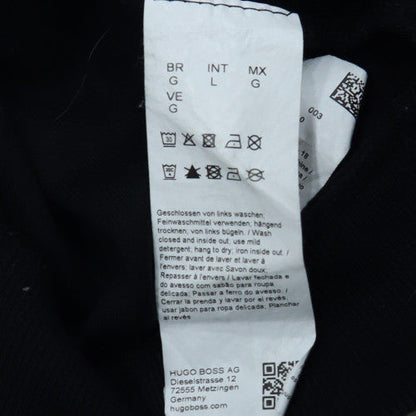 Hugo Boss Men's Black Full Zip Hoodie L Regular Fit Cotton Blend