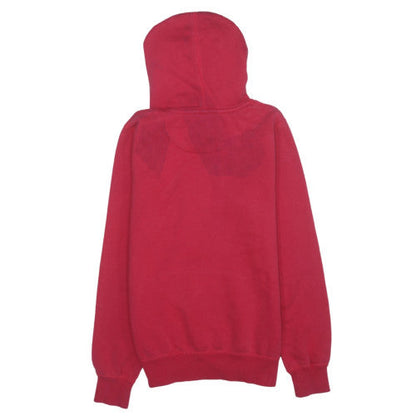 Nike Womens Red Pullover Hoodie Small Cotton Blend Logo Style